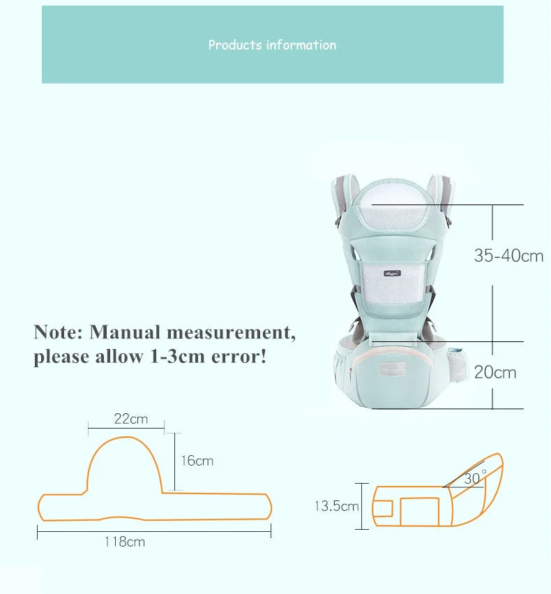 Porte-bébé ergonomique, multifonctionnel et polyvalent avant et après kangourou.