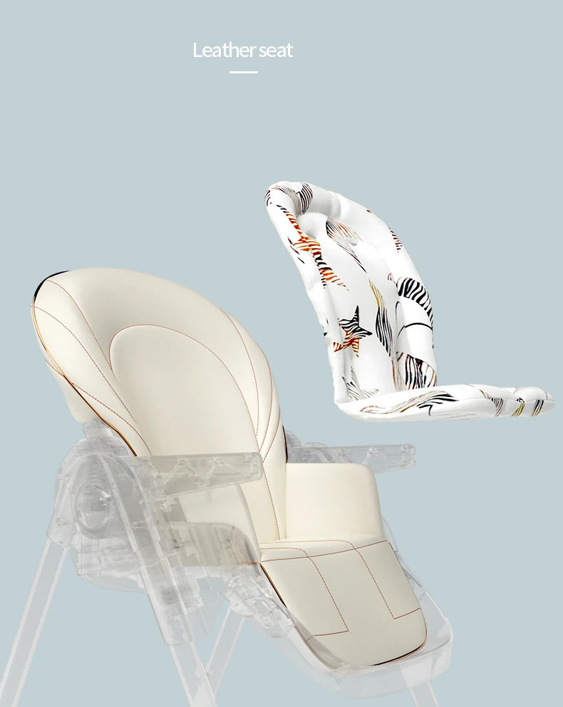 Chaise haute bébé, pliable à roulettes, modèle Magic Zc.